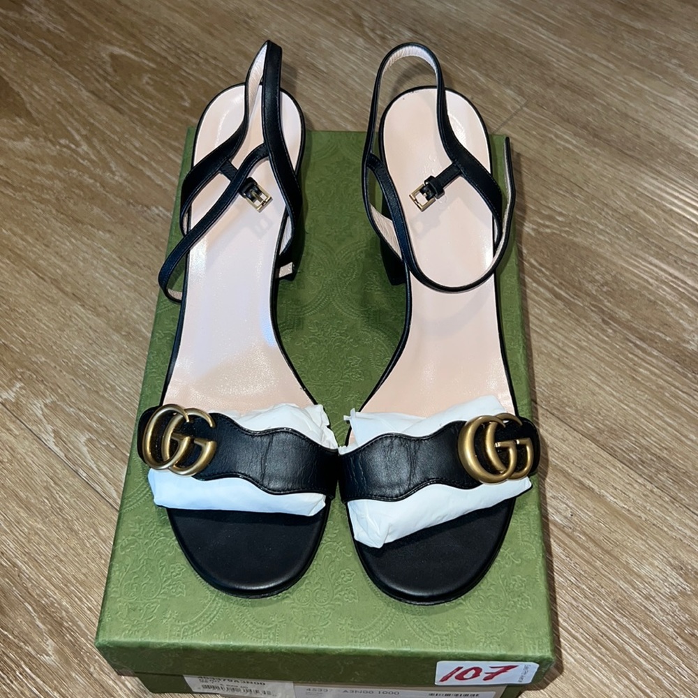 Gucci Marmont Ankle Strap Sandals